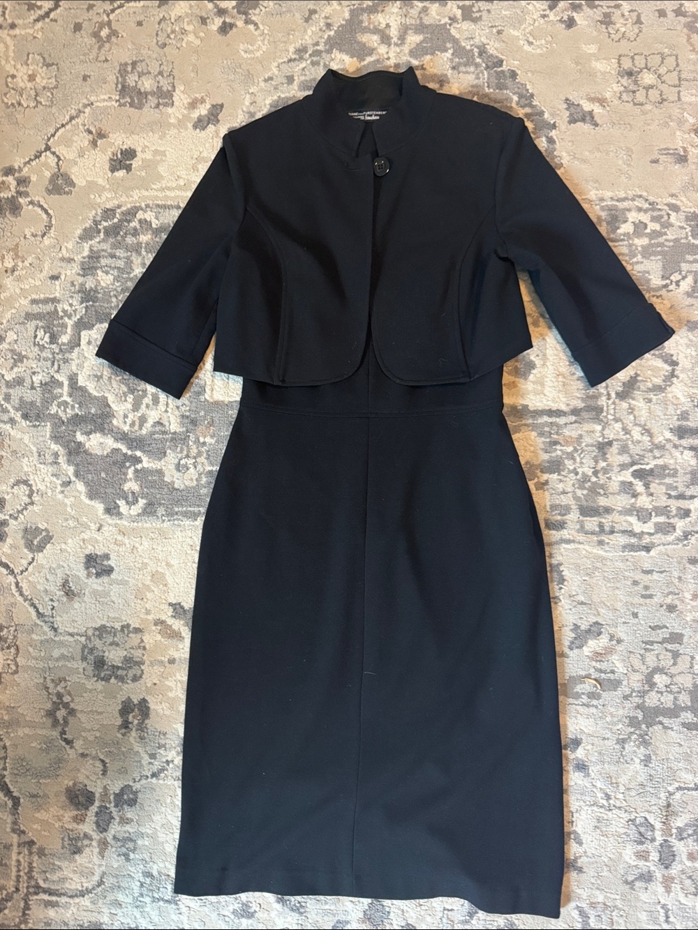 Diane Von Furstenberg Black Pencil Skirt Suit